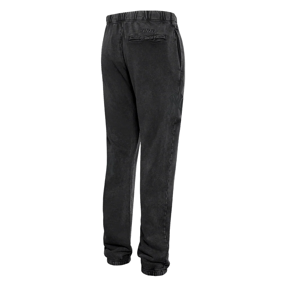 MLB NEW YORK YANKEES WASHED VANGUARD MEN'S ENZYME WASH RELAXED FT SW (WASHED BLACK) - Image 6