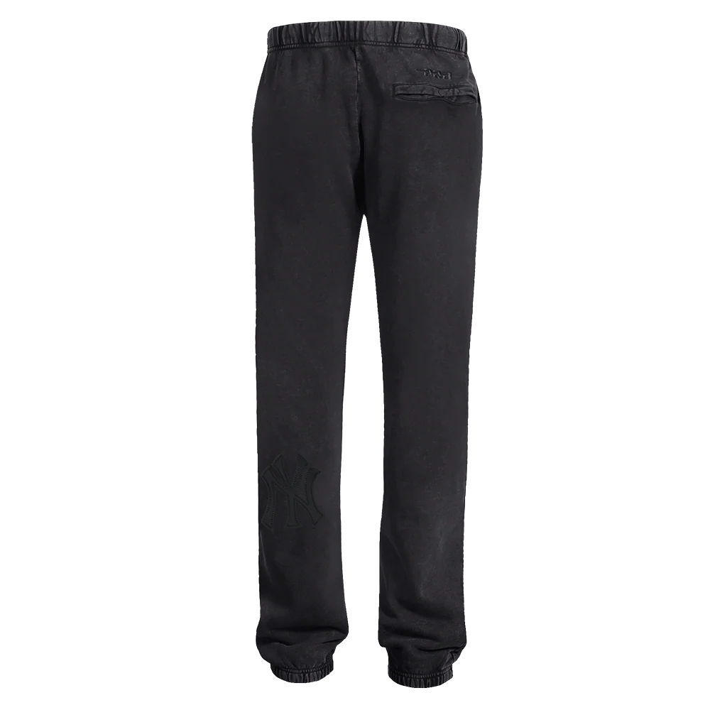 MLB NEW YORK YANKEES WASHED VANGUARD MEN'S ENZYME WASH RELAXED FT SW (WASHED BLACK) - Image 7