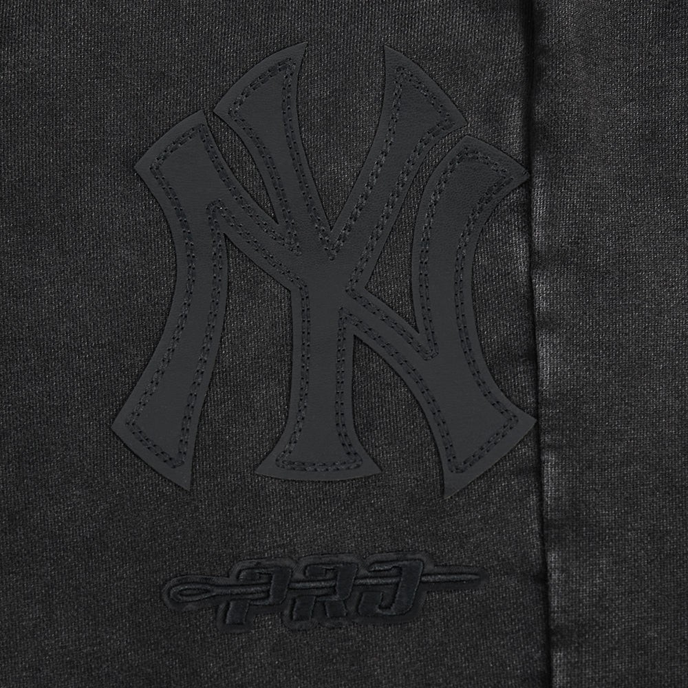 MLB NEW YORK YANKEES WASHED VANGUARD MEN'S ENZYME WASH RELAXED FT SW (WASHED BLACK) - Image 9