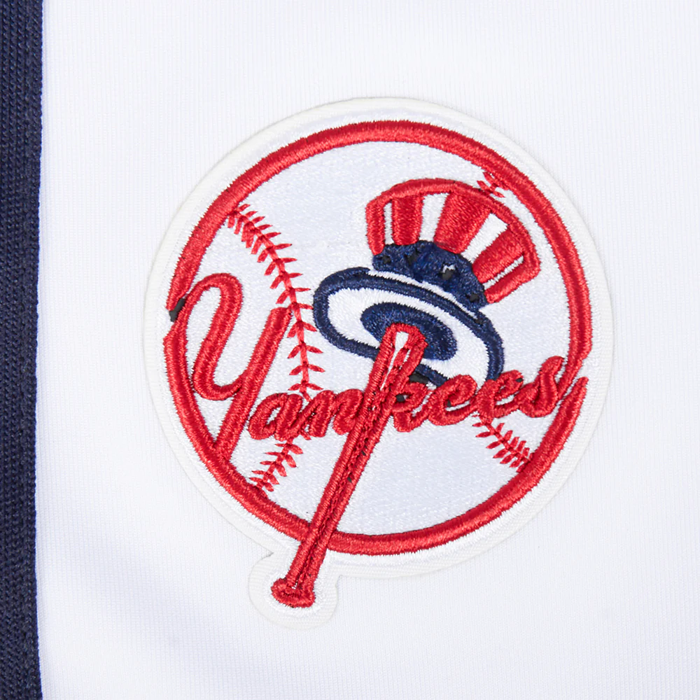 MLB NEW YORK YANKEES CLASSIC MEN'S DOUBLE KINT TRACK PANT (WHITE/MIDNIGHT NAVY) - Image 6