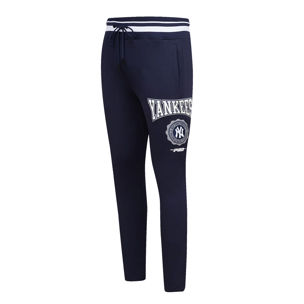 MLB NEW YORK YANKEES CREST EMBLEM MEN'S RIB SWEATPANT (MIDNIGHT NAVY)