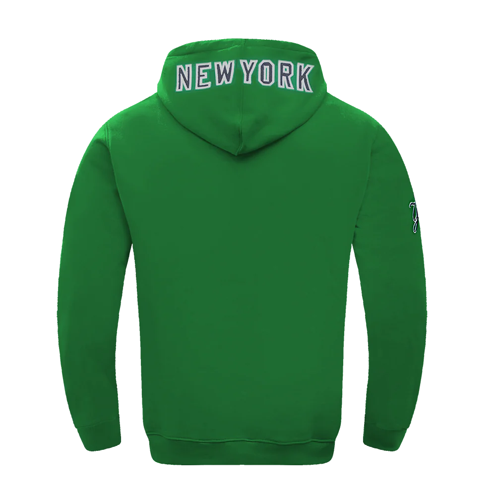 MLB NEW YORK YANKEES CLASSIC CHENILLE MEN'S DOUBLE KNIT PULLOVER HOODIE (KELLY GREEN) - Image 3