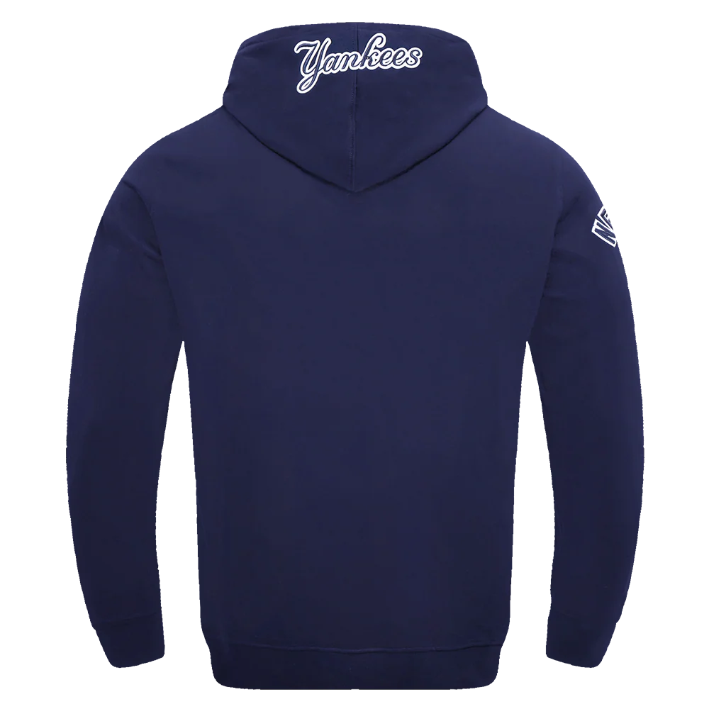 MLB NEW YORK YANKEES OLD ENGLISH MEN'S PULLOVER HOODIE (MIDNIGHT NAVY) - Image 4