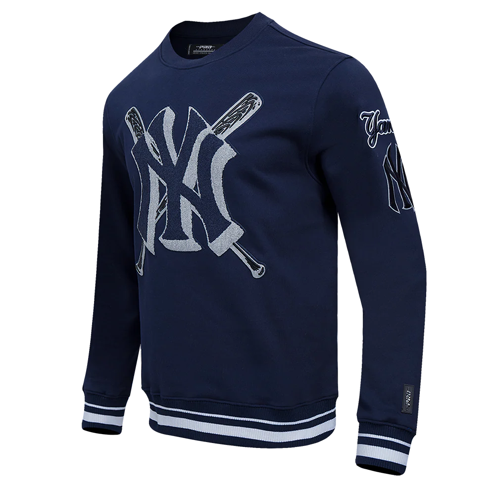 MLB NEW YORK YANKEES MASHUP MEN'S RIB CREWNECK (MIDNIGHT NAVY) - Image 2