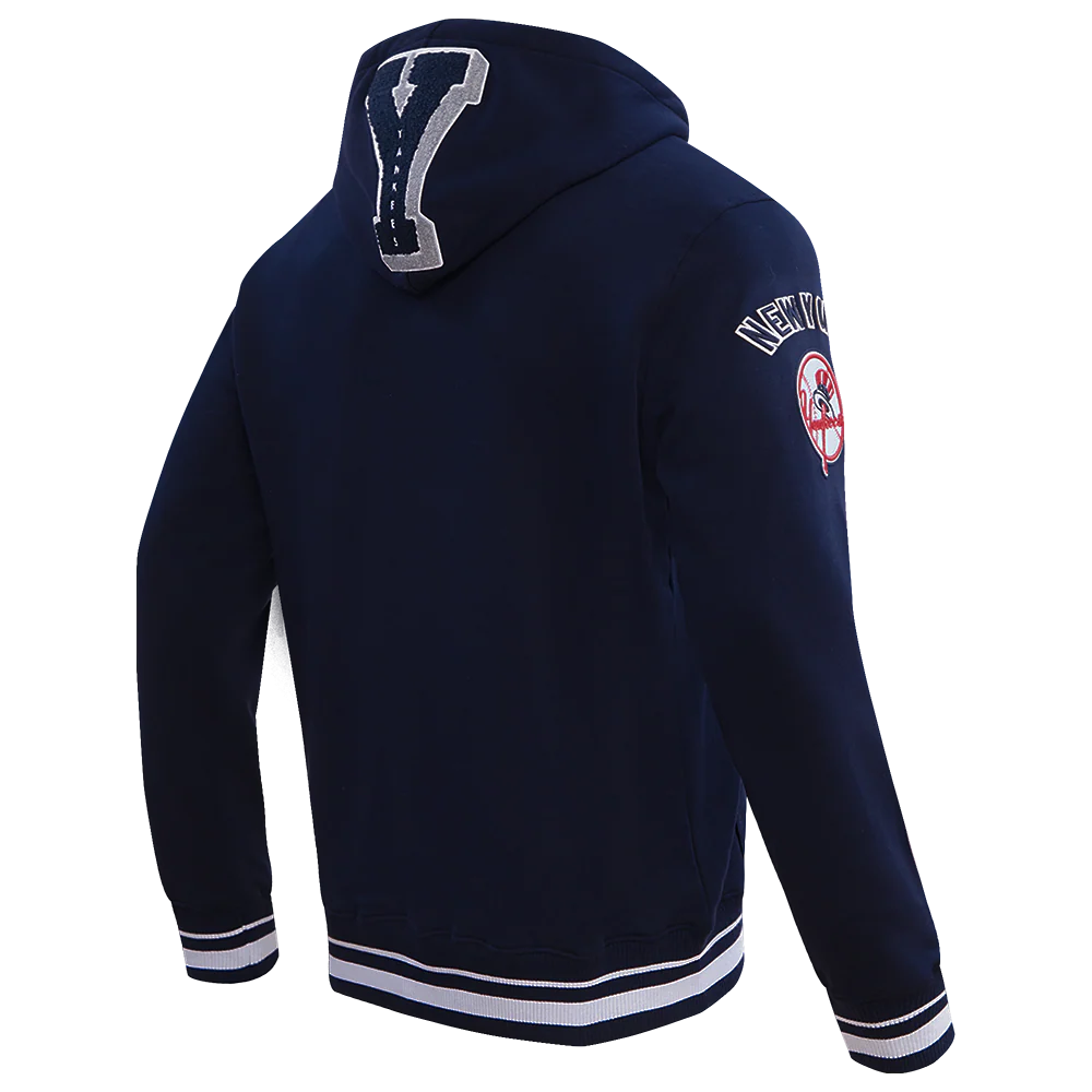 MLB NEW YORK YANKEES MASHUP MEN'S RIB PULLOVER HOODIE (MIDNIGHT NAVY) - Image 4