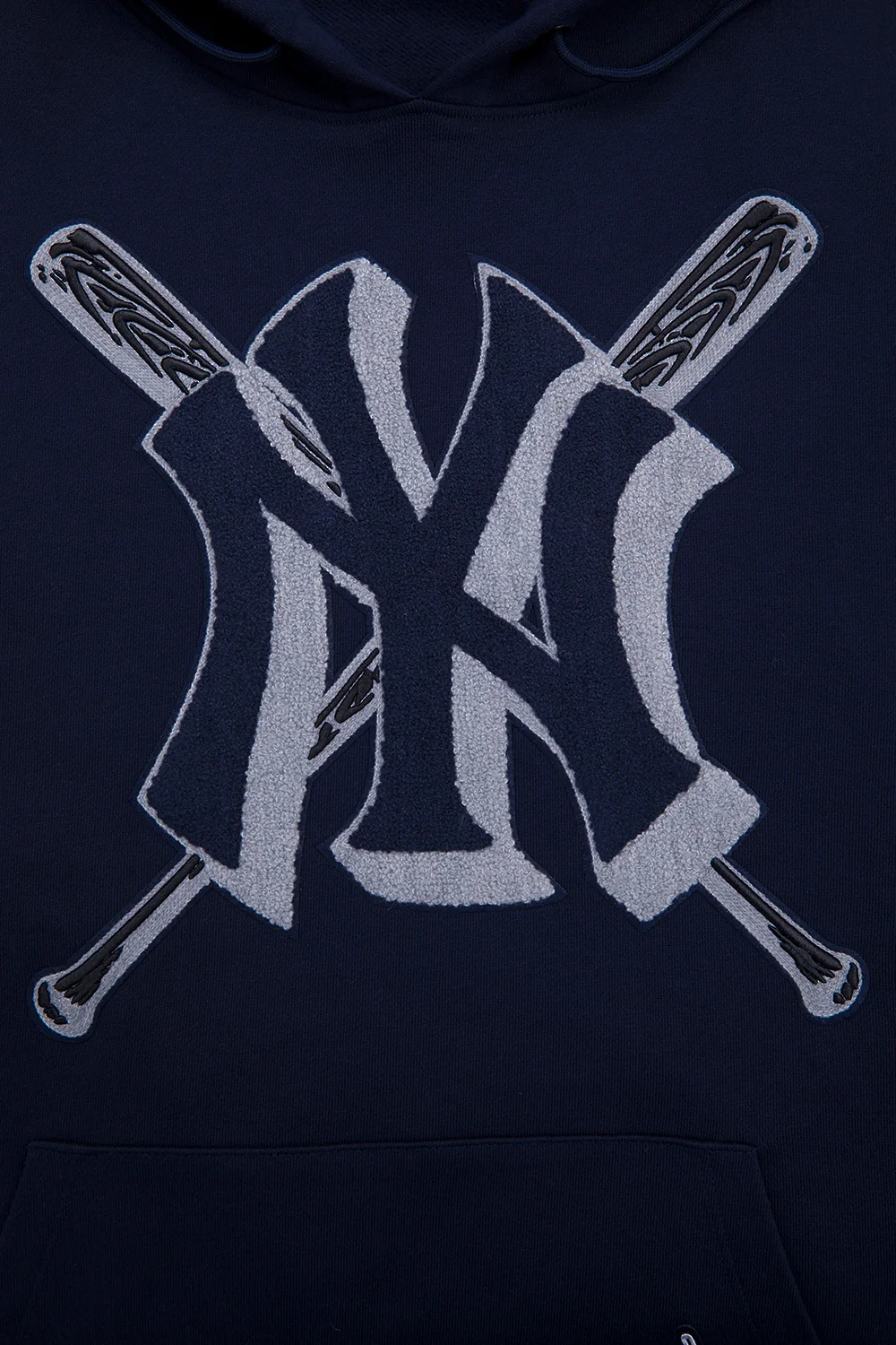 MLB NEW YORK YANKEES MASHUP MEN'S RIB PULLOVER HOODIE (MIDNIGHT NAVY) - Image 6
