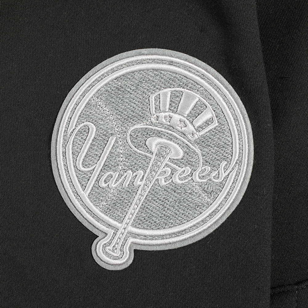 MLB NEW YORK YANKEES REVERSE FRENCH TERRY MEN'S DROP SHOULDER FLC PO HOODIE (BLACK) - Image 10