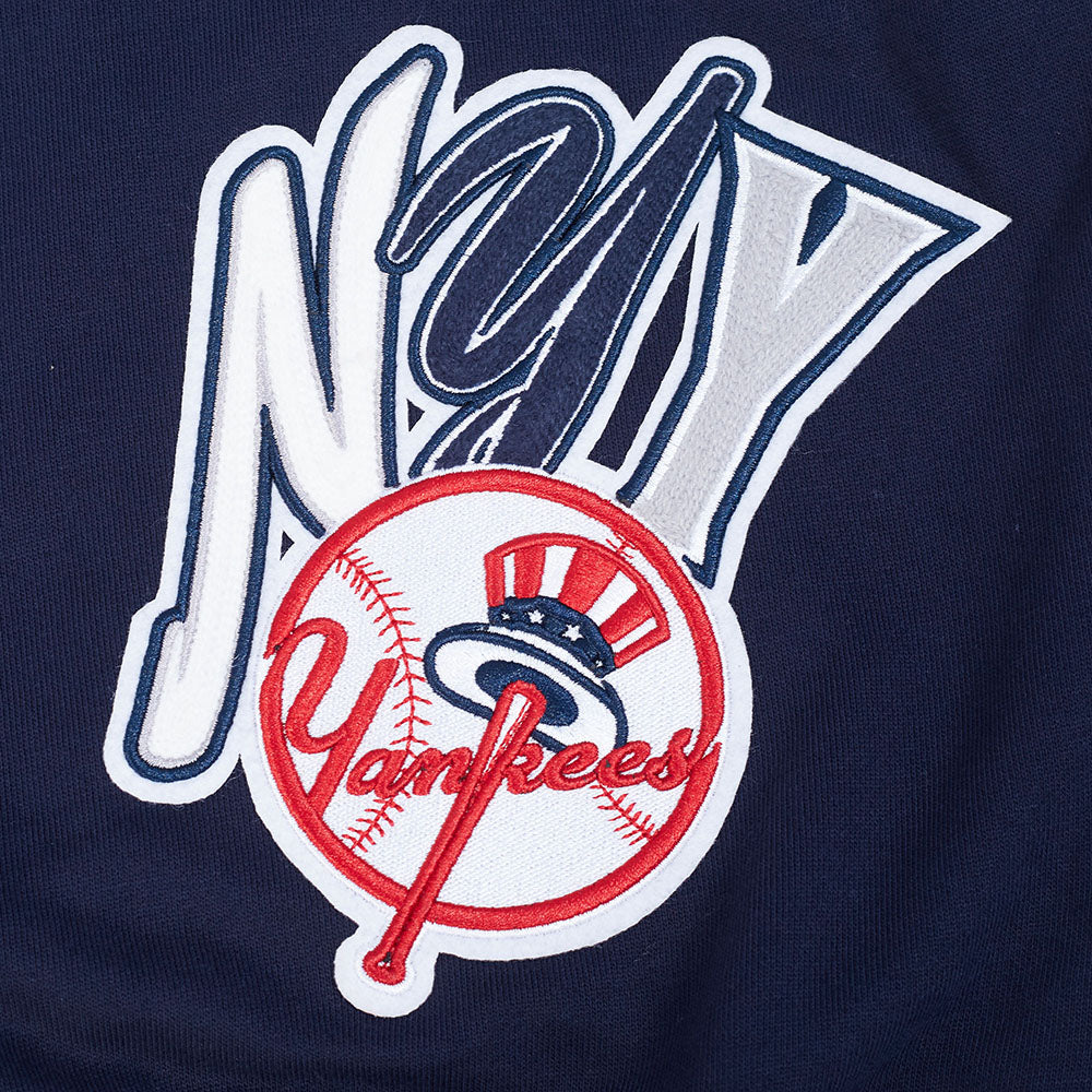 MLB NEW YORK YANKEES CITY RANSOM MEN'S RIB FLEECE PULLOVER HOODIE (MIDNIGHT NAVY) - Image 11
