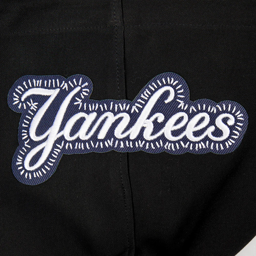 MLB NEW YORK YANKEES DIY PICK STITCH MEN'S DOUBLE KNIT PULLOVER HOODIE (BLACK) - Image 10