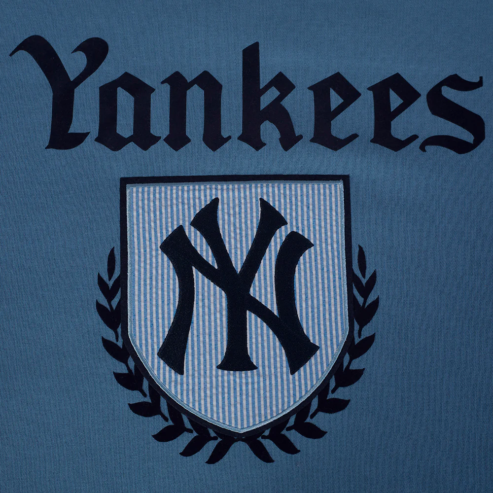 MLB NEW YORK YANKEES COUNTRY CLUB MEN'S DROP SHOULDER FLEECE CREWNECK (STEEL BLUE) - Image 5