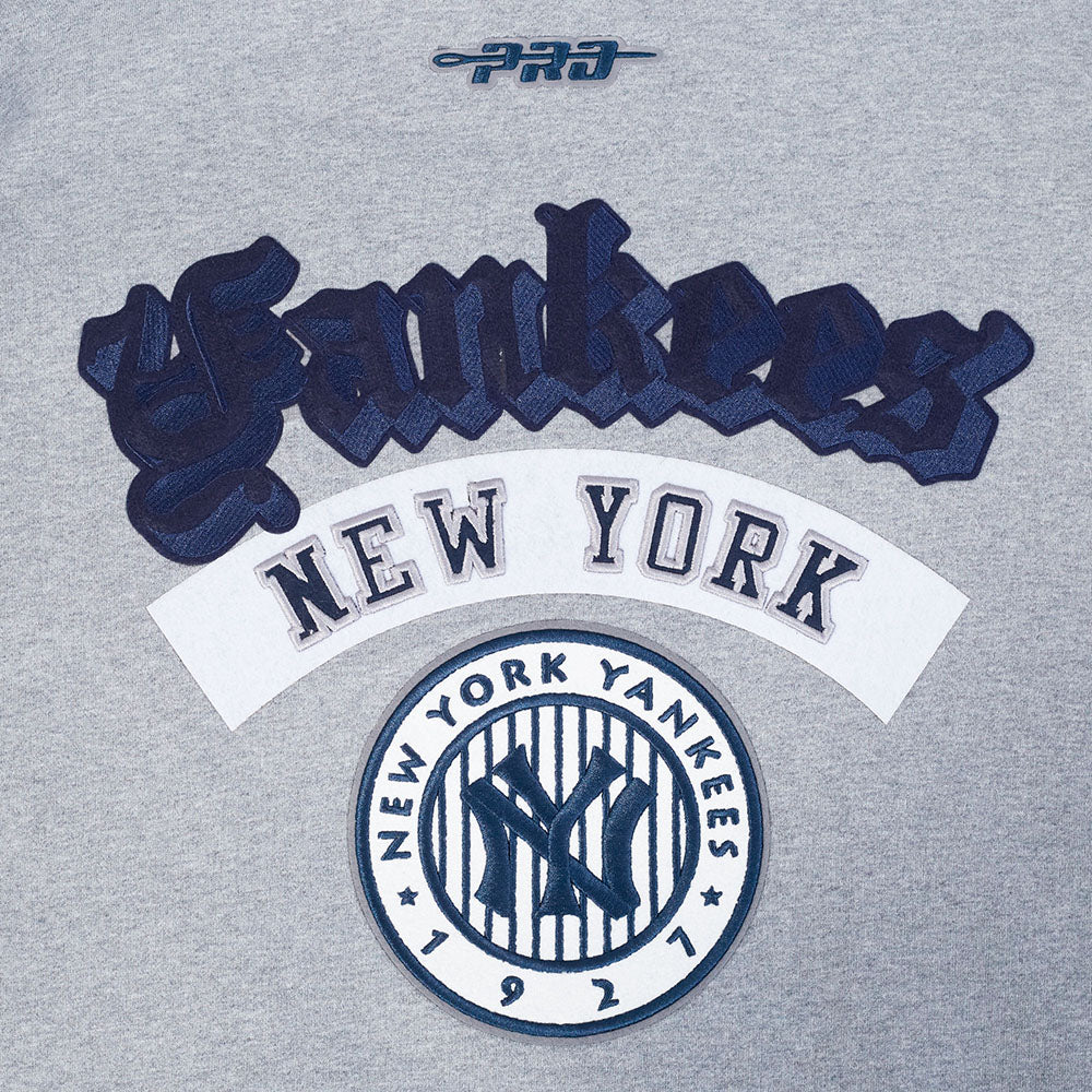 MLB NEW YORK YANKEES BEST OF MEN'S DROP SHOULDER PO HOODIE (DARK HEATHER GRAY) - Image 10
