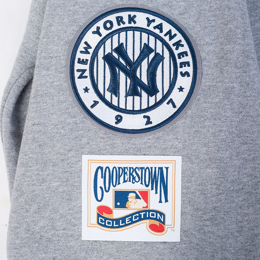 MLB NEW YORK YANKEES BEST OF MEN'S DROP SHOULDER PO HOODIE (DARK HEATHER GRAY) - Image 7