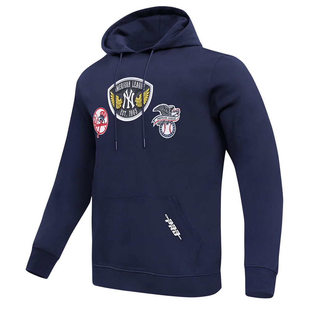 MLB NEW YORK YANKEES BORN FOR SPORT MEN'S FLC PO HOODIE (MIDNIGHT NAVY) - Image 3