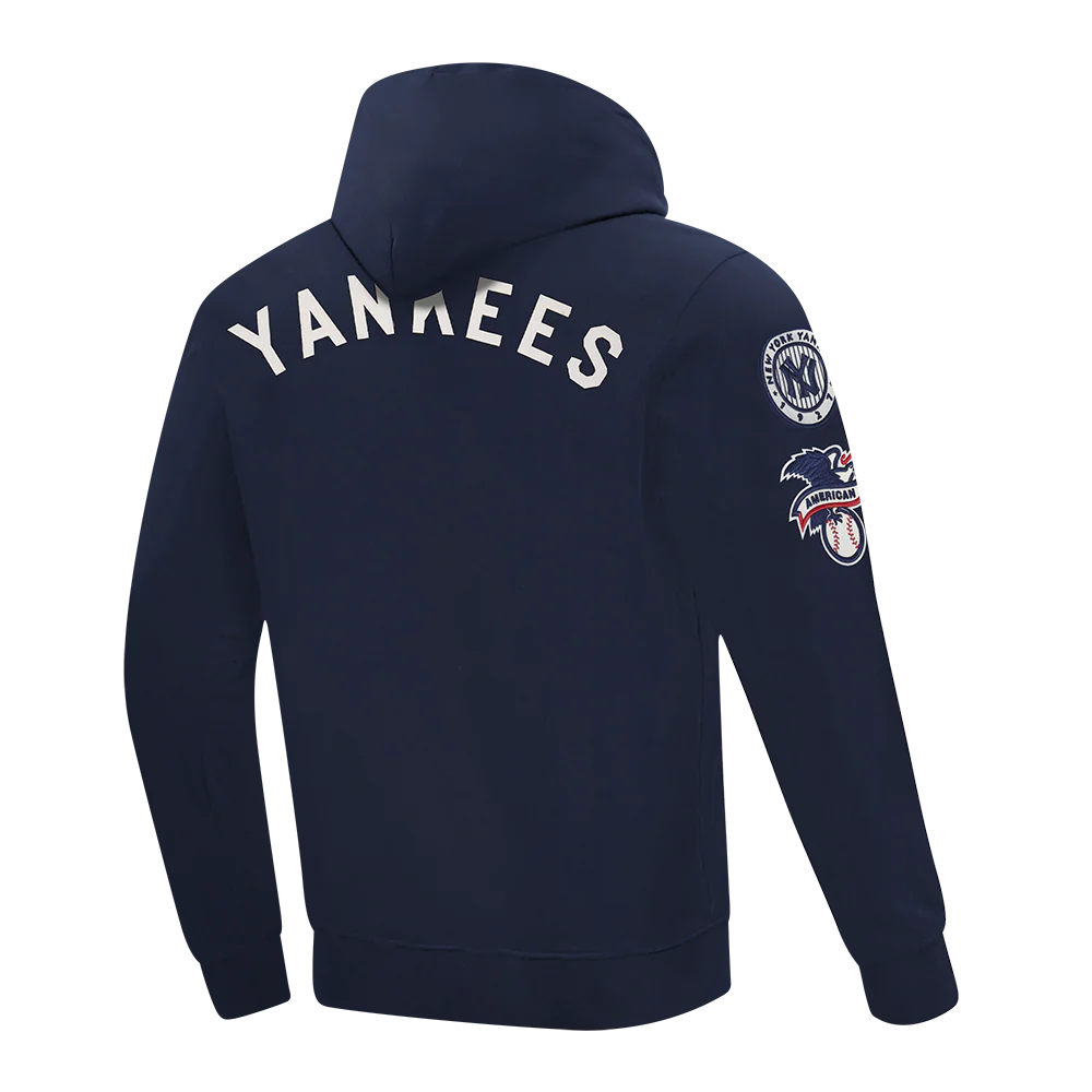 MLB NEW YORK YANKEES MODERN ORIGINALS MEN'S FLC PO HOODIE (MIDNIGHT NAVY) - Image 4