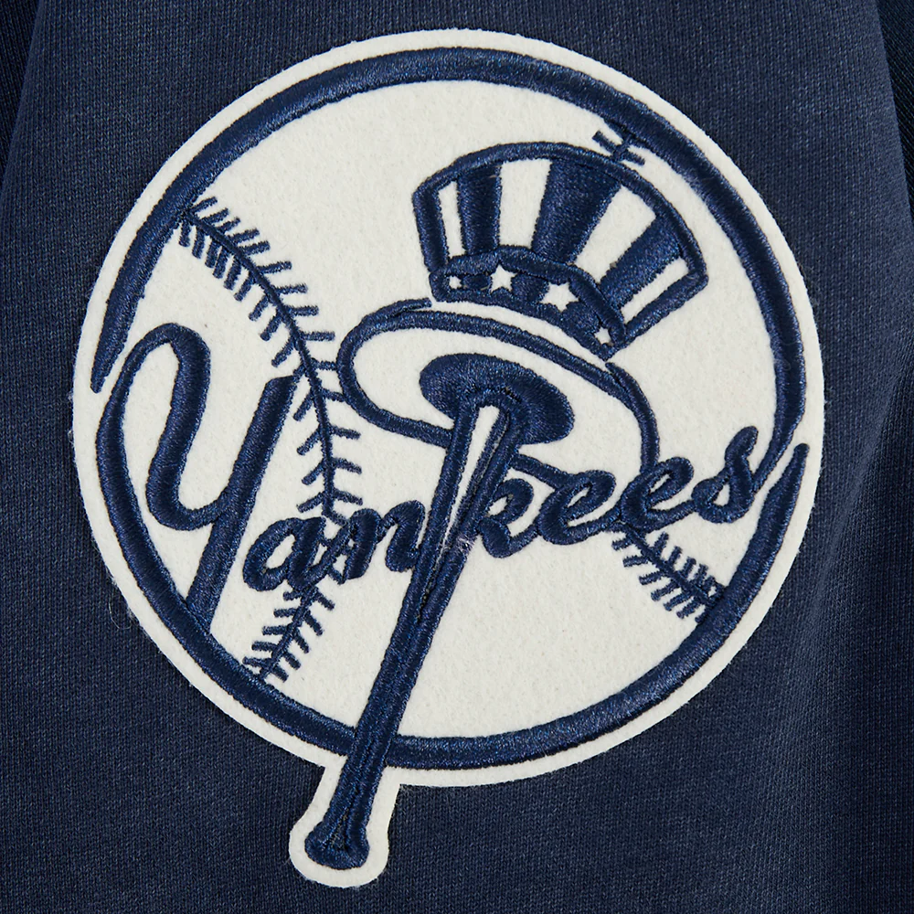 NEW YORK YANKEES STREET TEAM MEN'S ENZYME WASH DS FT PO HOODIE (WASHED MIDNIGHT NAVY) - Image 5