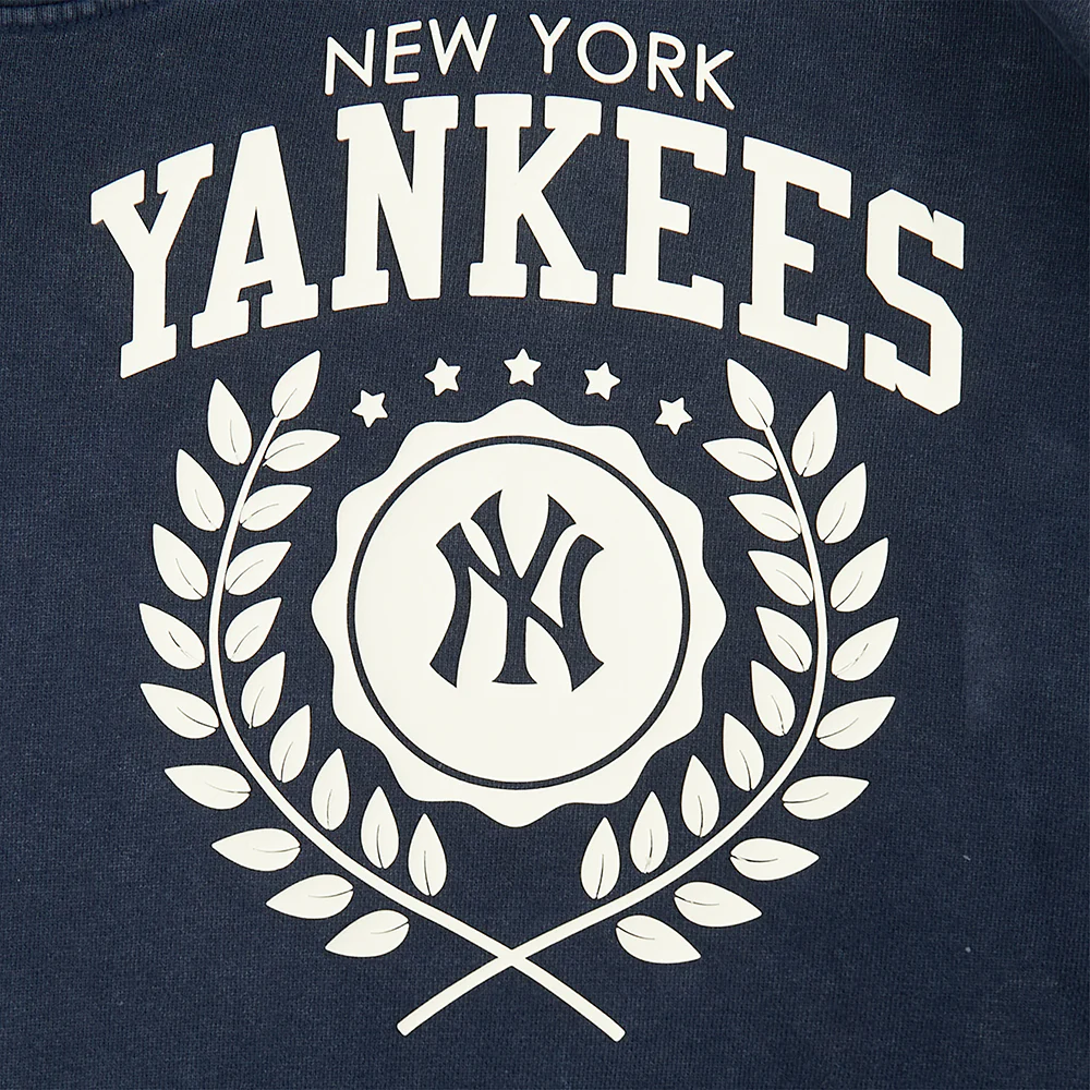 NEW YORK YANKEES STREET TEAM MEN'S ENZYME WASH DS FT PO HOODIE (WASHED MIDNIGHT NAVY) - Image 8