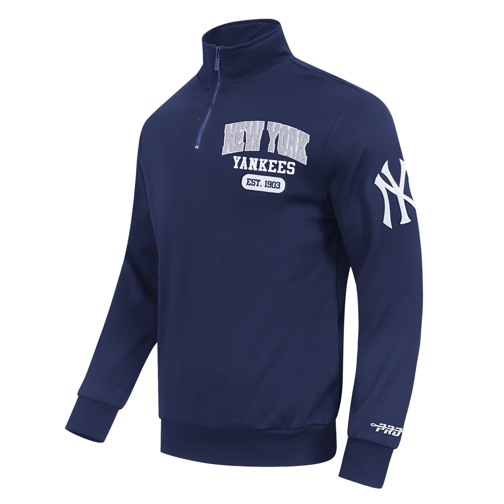 MLB NEW YORK YANKEES CITY ARCH MEN'S FLC 1/4 ZIP (MIDNIGHT NAVY) - Image 3