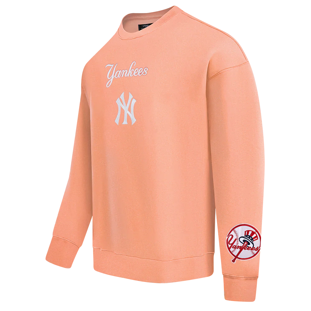 MLB NEW YORK YANKEES WINGSPAN MEN'S DROP SHOULDER FLC CREWNECK (GUAVA) - Image 3