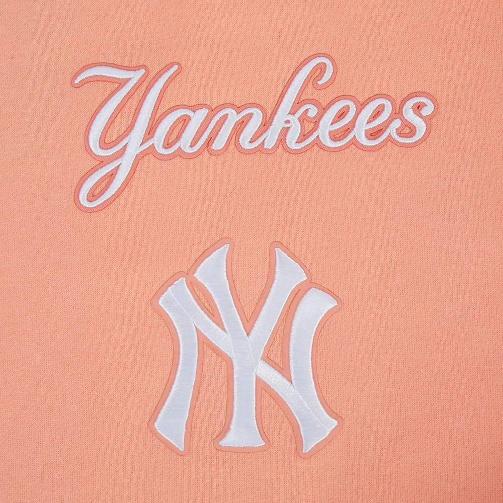 MLB NEW YORK YANKEES WINGSPAN MEN'S DROP SHOULDER FLC CREWNECK (GUAVA) - Image 5