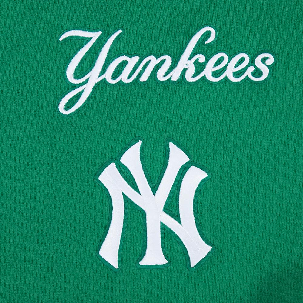 MLB NEW YORK YANKEES WINGSPAN MEN'S DROP SHOULDER FLC CREWNECK (KELLY GREEN) - Image 7