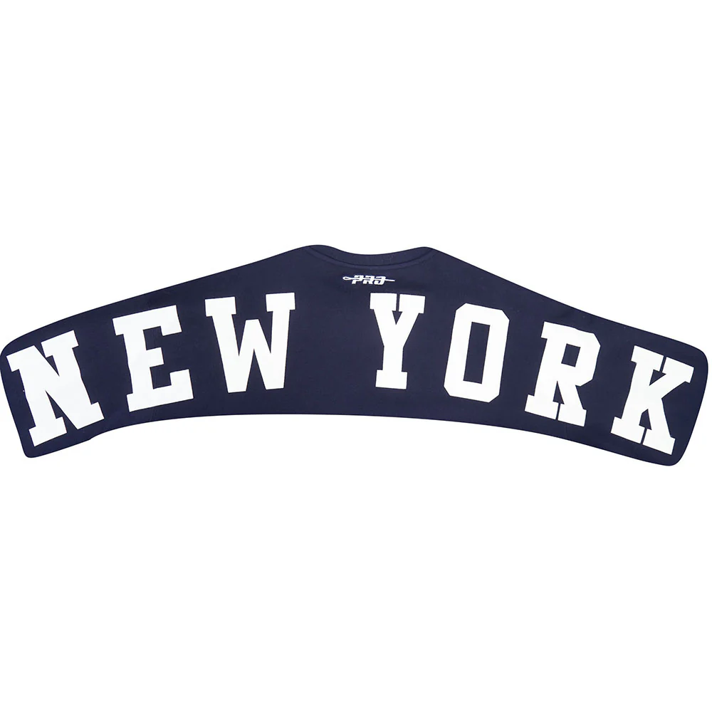 MLB NEW YORK YANKEES WINGSPAN MEN'S DROP SHOULDER FLC CREWNECK (MIDNIGHT NAVY) - Image 6