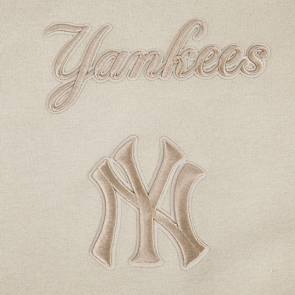 MLB NEW YORK YANKEES WINGSPAN MEN'S DROP SHOULDER FLC CREWNECK (TAUPE) - Image 6
