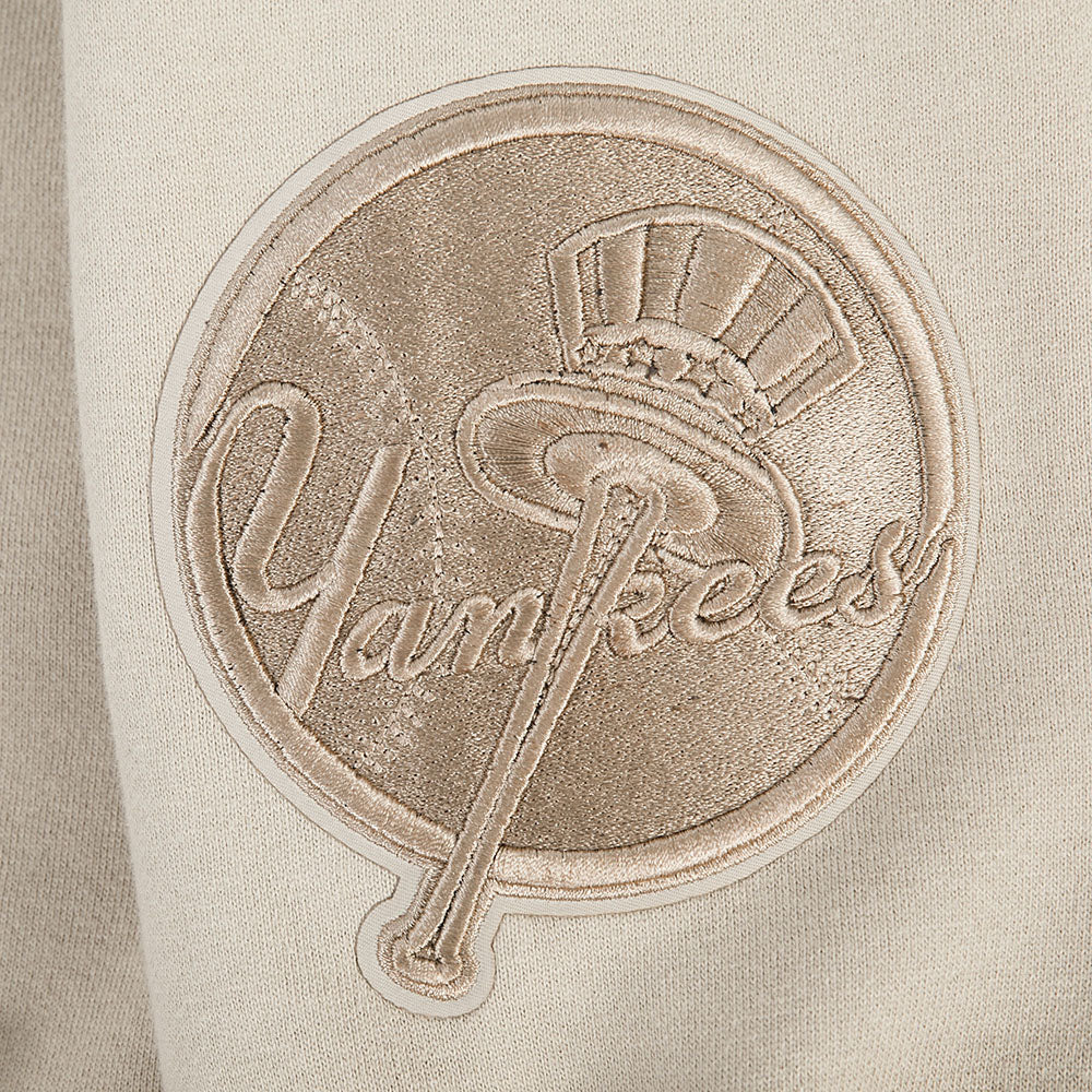 MLB NEW YORK YANKEES WINGSPAN MEN'S DROP SHOULDER FLC CREWNECK (TAUPE) - Image 8