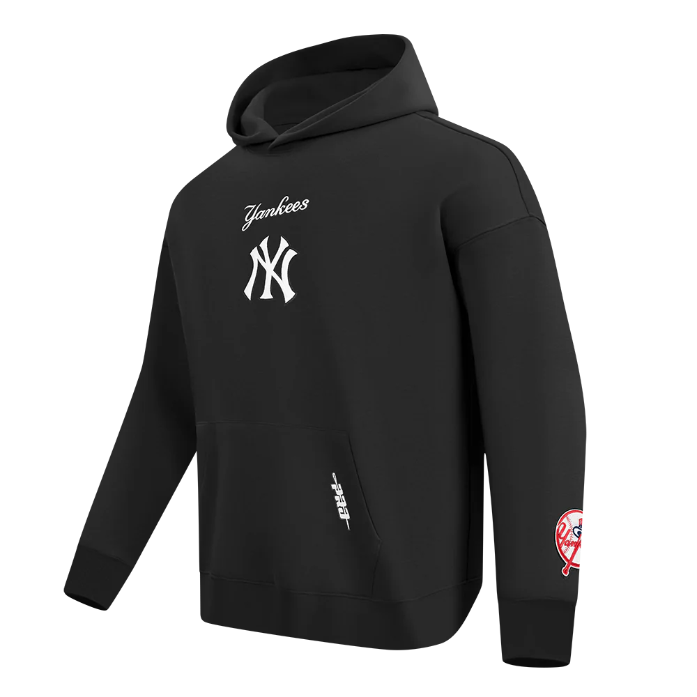MLB NEW YORK YANKEES WINGSPAN MEN'S DROP SHOULDER FLC PO HOODIE (BLACK) - Image 3