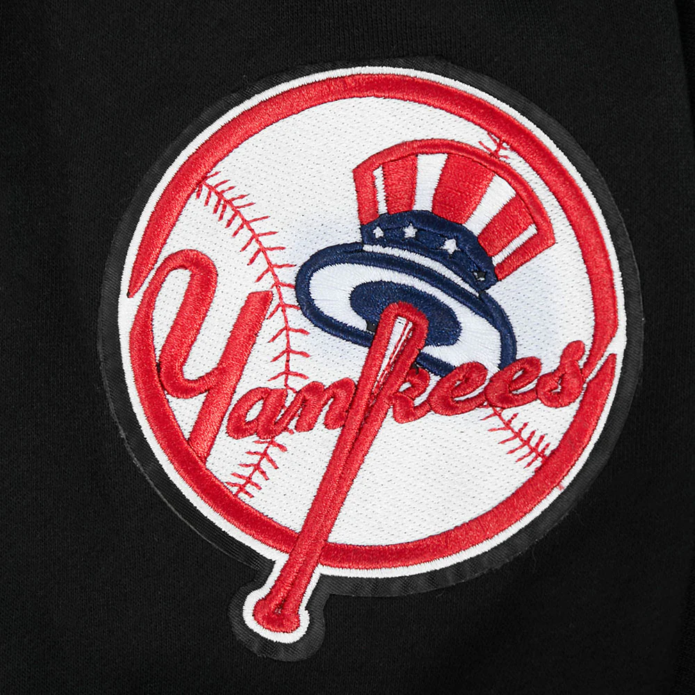 MLB NEW YORK YANKEES WINGSPAN MEN'S DROP SHOULDER FLC PO HOODIE (BLACK) - Image 5