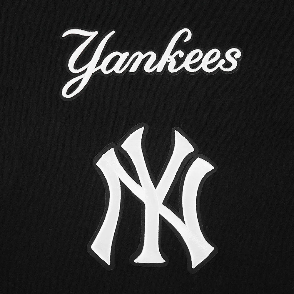 MLB NEW YORK YANKEES WINGSPAN MEN'S DROP SHOULDER FLC PO HOODIE (BLACK) - Image 6