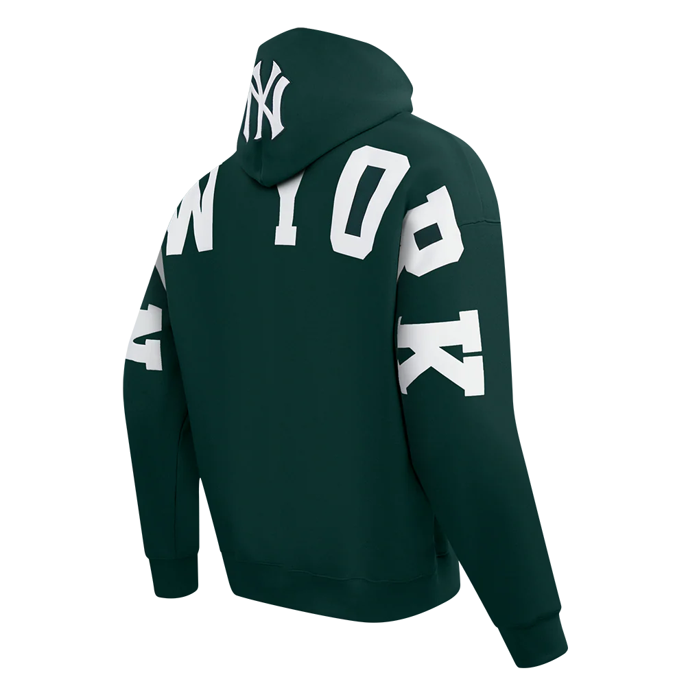 MLB NEW YORK YANKEES WINGSPAN MEN'S DROP SHOULDER FLC PO HOODIE (FOREST GREEN) - Image 4