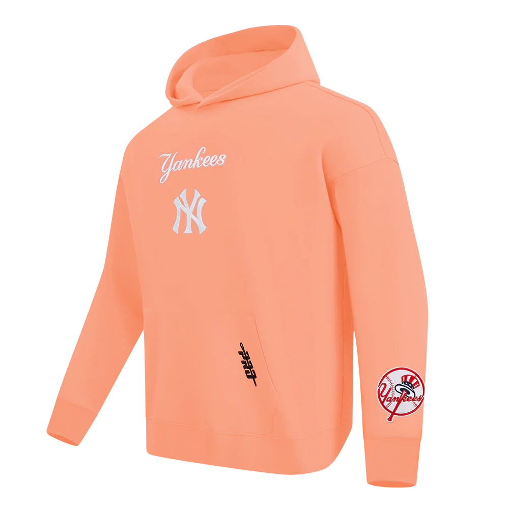 MLB NEW YORK YANKEES WINGSPAN MEN'S DROP SHOULDER FLC PO HOODIE (GUAVA) - Image 3