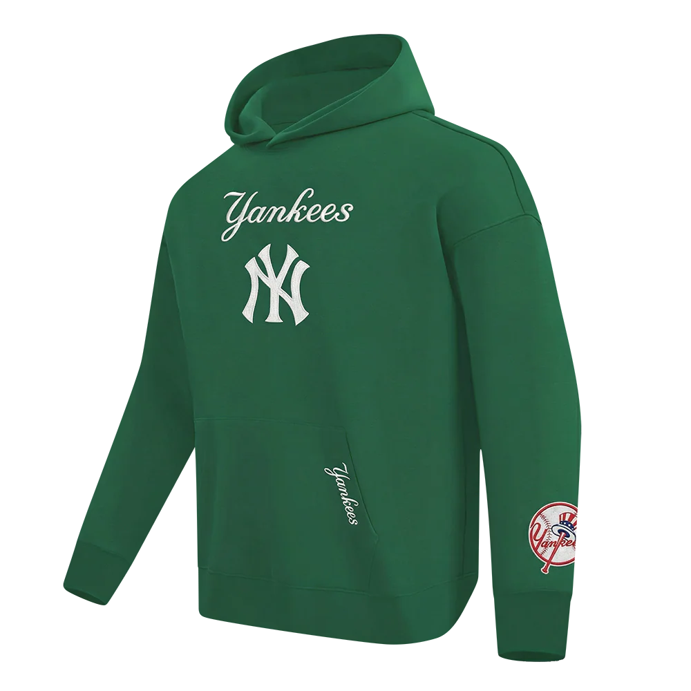 MLB NEW YORK YANKEES WINGSPAN MEN'S DROP SHOULDER FLC PO HOODIE (KELLY GREEN) - Image 3