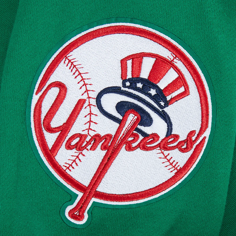 MLB NEW YORK YANKEES WINGSPAN MEN'S DROP SHOULDER FLC PO HOODIE (KELLY GREEN) - Image 8