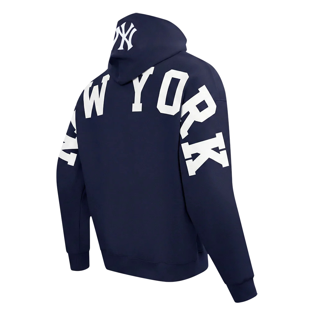 MLB NEW YORK YANKEES WINGSPAN MEN'S DROP SHOULDER FLC PO HOODIE (MIDNIGHT NAVY) - Image 4