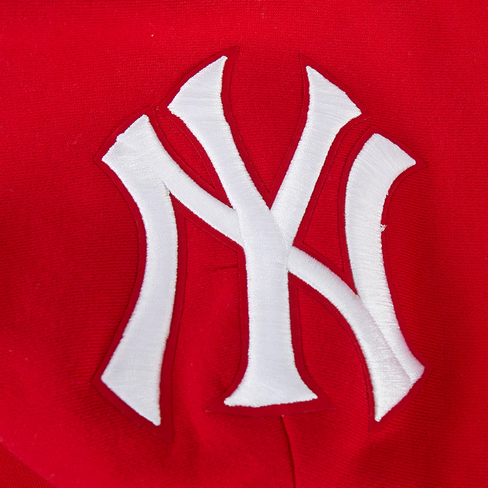 MLB NEW YORK YANKEES WINGSPAN MEN'S DROP SHOULDER FLC PO HOODIE (RED) - Image 3