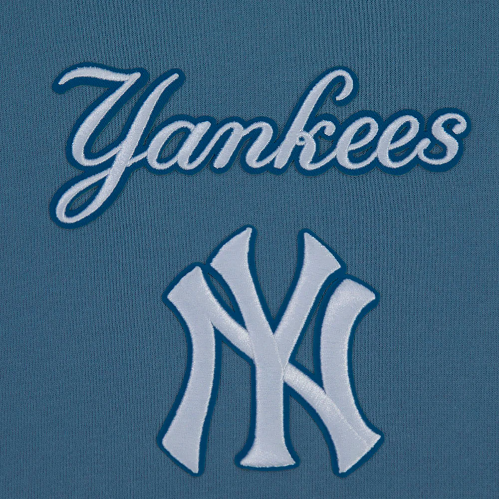 MLB NEW YORK YANKEES WINGSPAN MEN'S DROP SHOULDER FLC PO HOODIE (STEEL BLUE) - Image 5