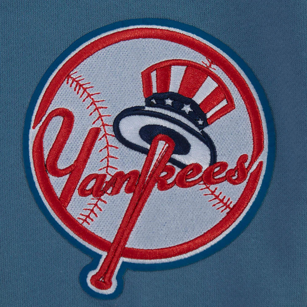MLB NEW YORK YANKEES WINGSPAN MEN'S DROP SHOULDER FLC PO HOODIE (STEEL BLUE) - Image 6