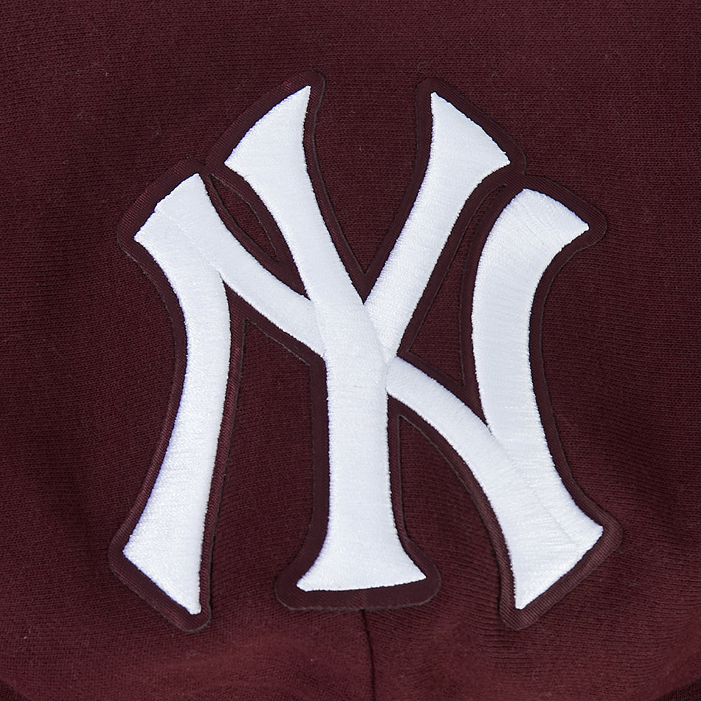 MLB NEW YORK YANKEES WINGSPAN MEN'S DROP SHOULDER FLC PO HOODIE (WINE) - Image 6