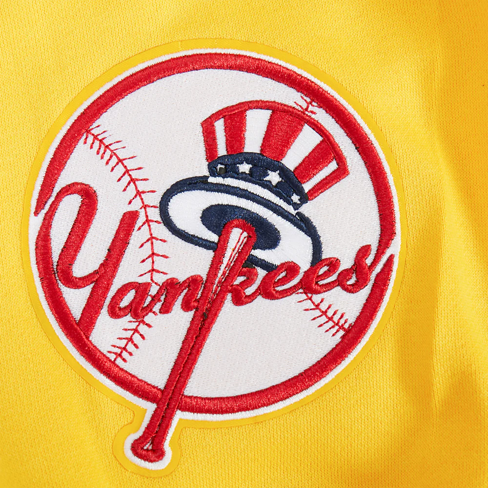MLB NEW YORK YANKEES WINGSPAN MEN'S DROP SHOULDER FLC PO HOODIE (YELLOW) - Image 3
