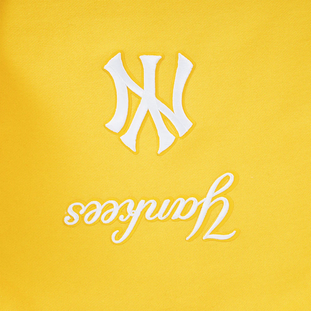 MLB NEW YORK YANKEES WINGSPAN MEN'S DROP SHOULDER FLC PO HOODIE (YELLOW) - Image 4