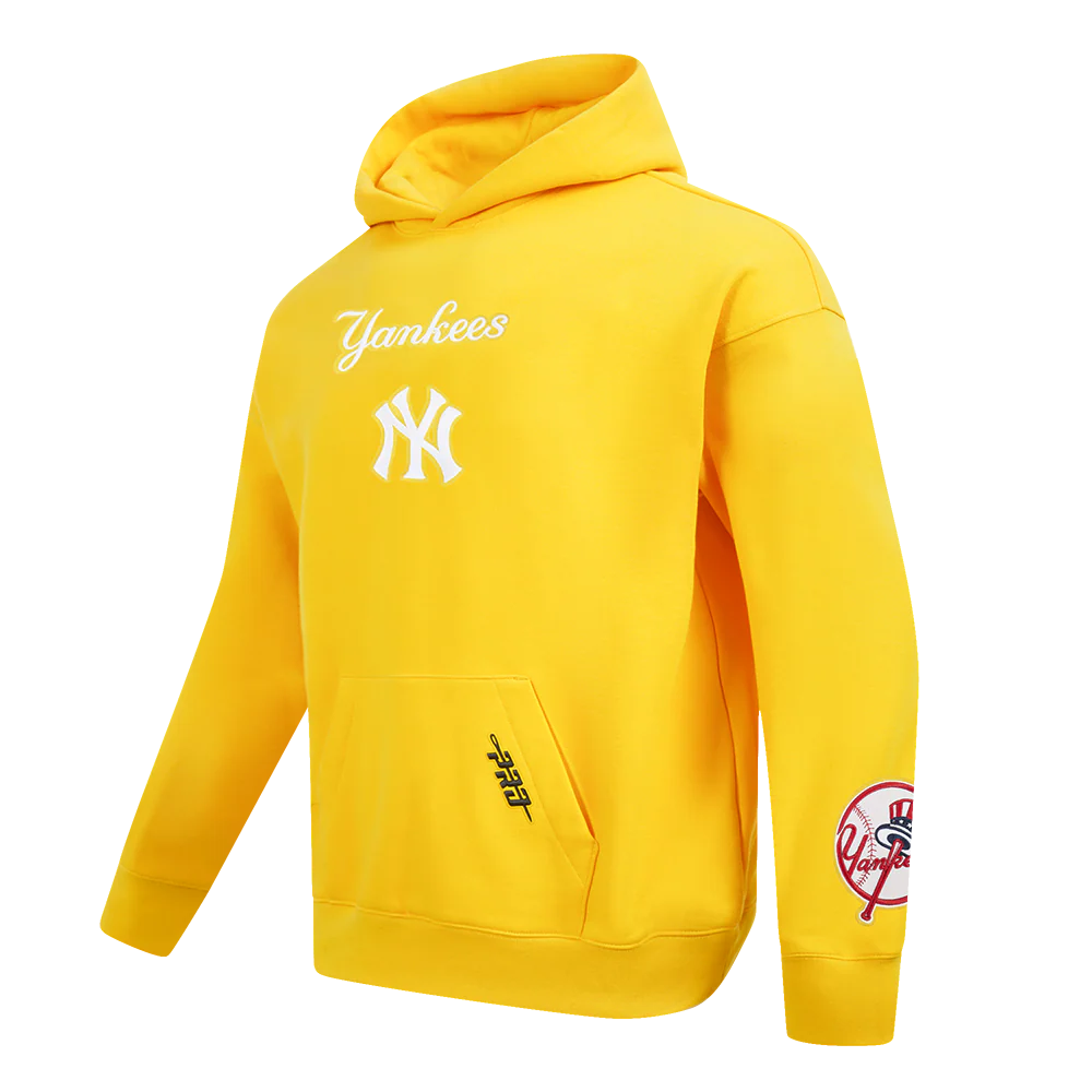 MLB NEW YORK YANKEES WINGSPAN MEN'S DROP SHOULDER FLC PO HOODIE (YELLOW) - Image 5