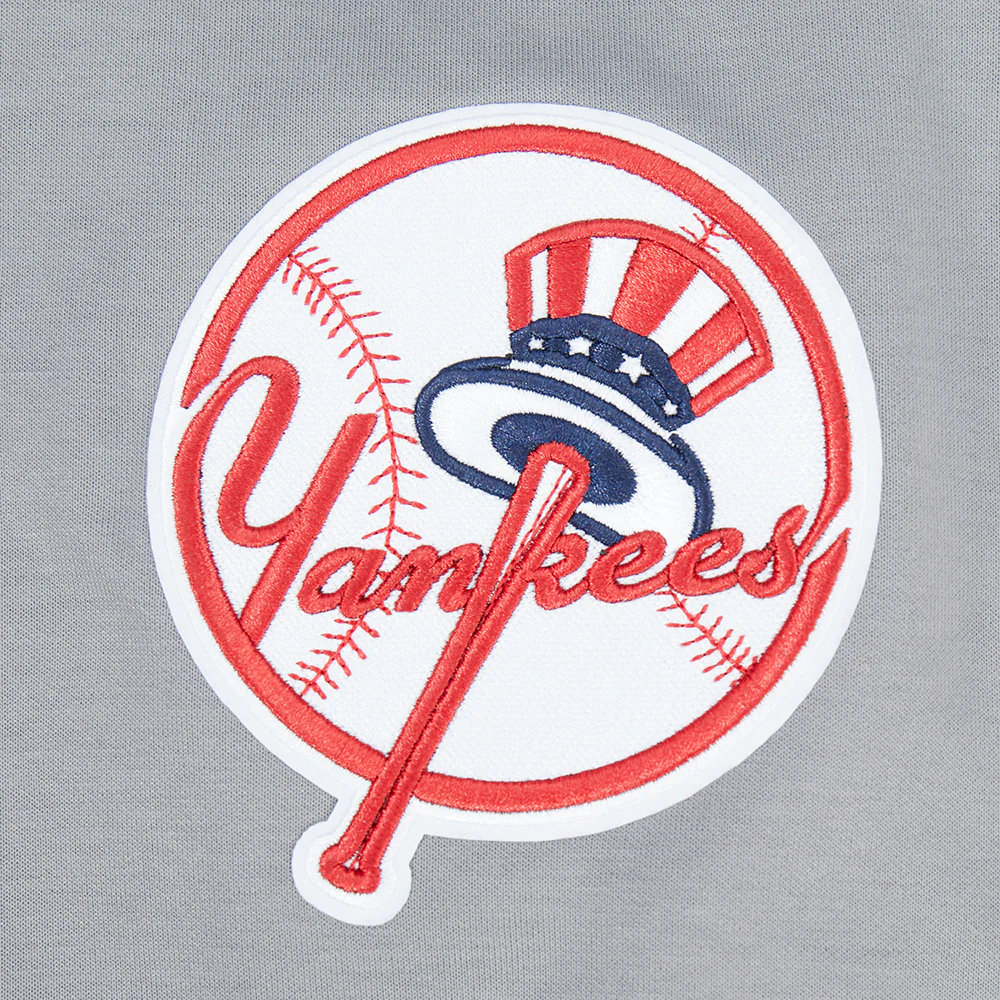MLB NEW YORK YANKEES CLASSIC CHENILLE MEN'S DK PO HOODIE (GRAY) - Image 6