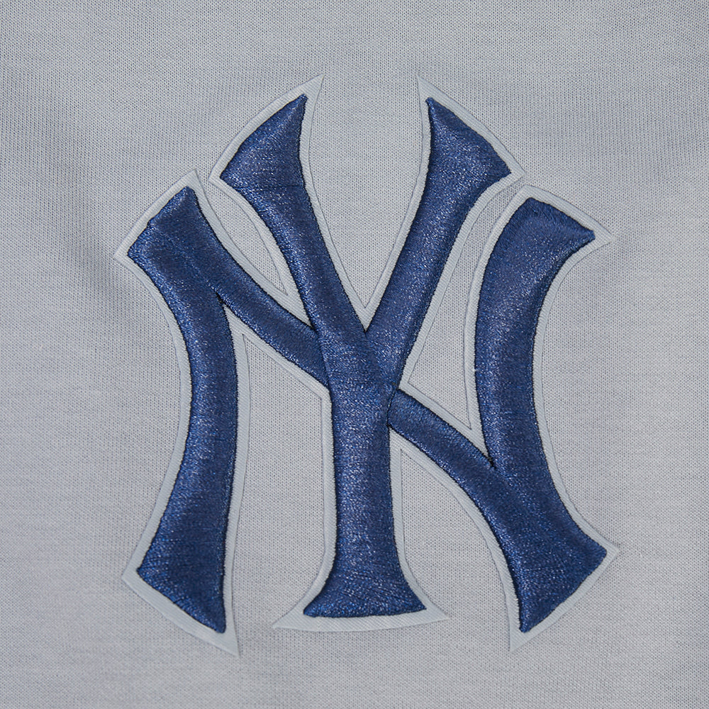 MLB NEW YORK YANKEES CLASSIC CHENILLE MEN'S DK PO HOODIE (GRAY) - Image 7