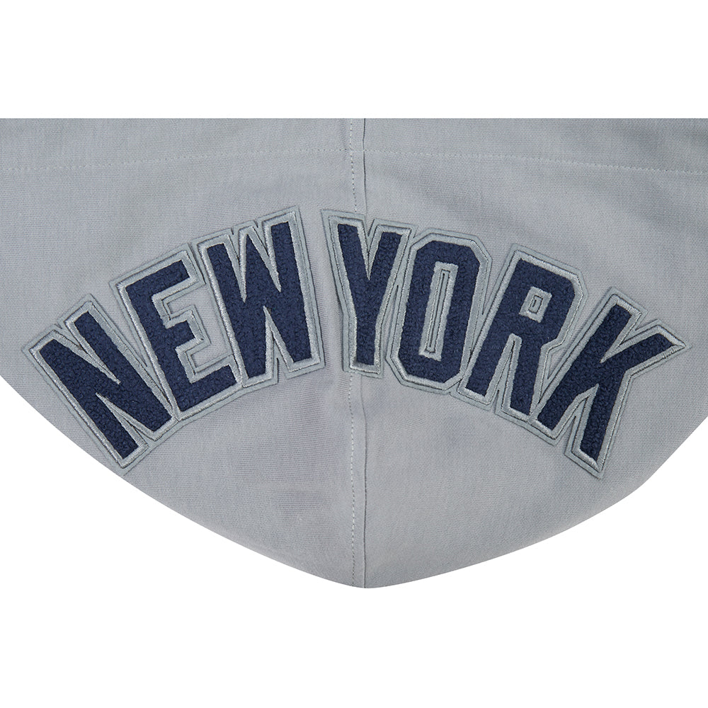 MLB NEW YORK YANKEES CLASSIC CHENILLE MEN'S DK PO HOODIE (GRAY) - Image 8