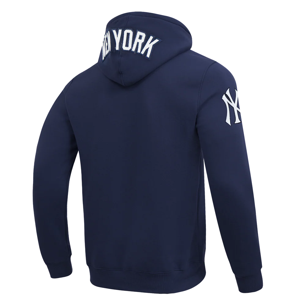 MLB NEW YORK YANKEES CLASSIC CHENILLE MEN'S DK PO HOODIE (MIDNIGHT NAVY) - Image 4