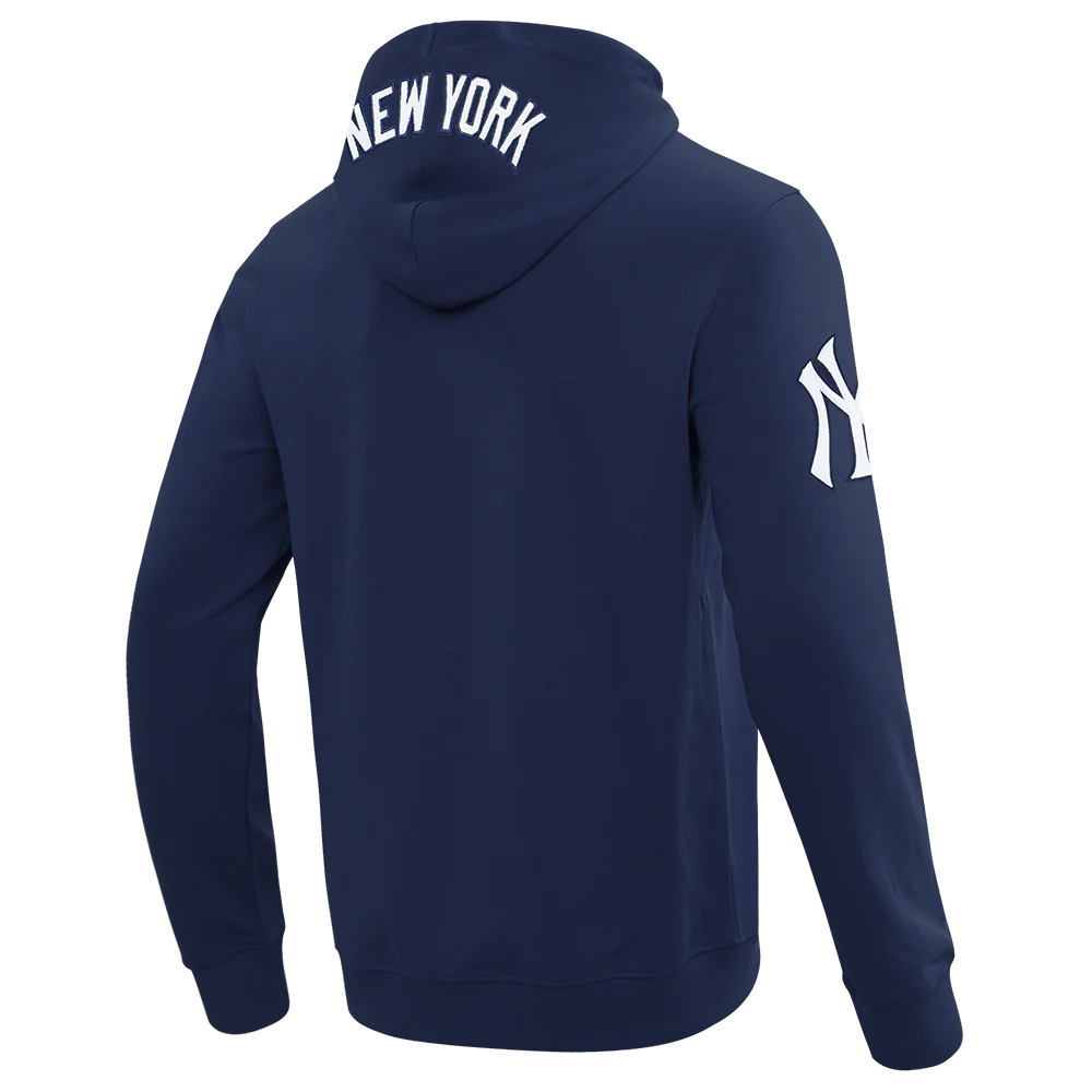 MLB NEW YORK YANKEES CLASSIC CHENILLE MEN'S DK FZ HOODIE (MIDNIGHT NAVY) - Image 4
