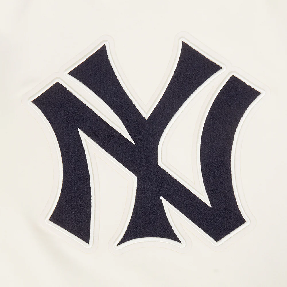 MLB NEW YORK YANKEES RETRO CLASSICS MEN'S RIB FLC PO HOODIE (EGGSHELL/ MIDNIGHT NAVY) - Image 8