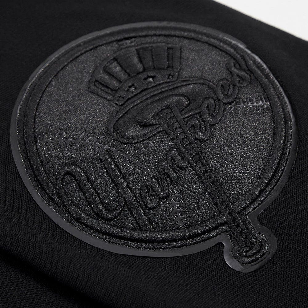 MLB NEW YORK YANKEES TRIPLE BLACK LOGO MEN'S PULLOVER HOODIE (BLACK) - Image 8
