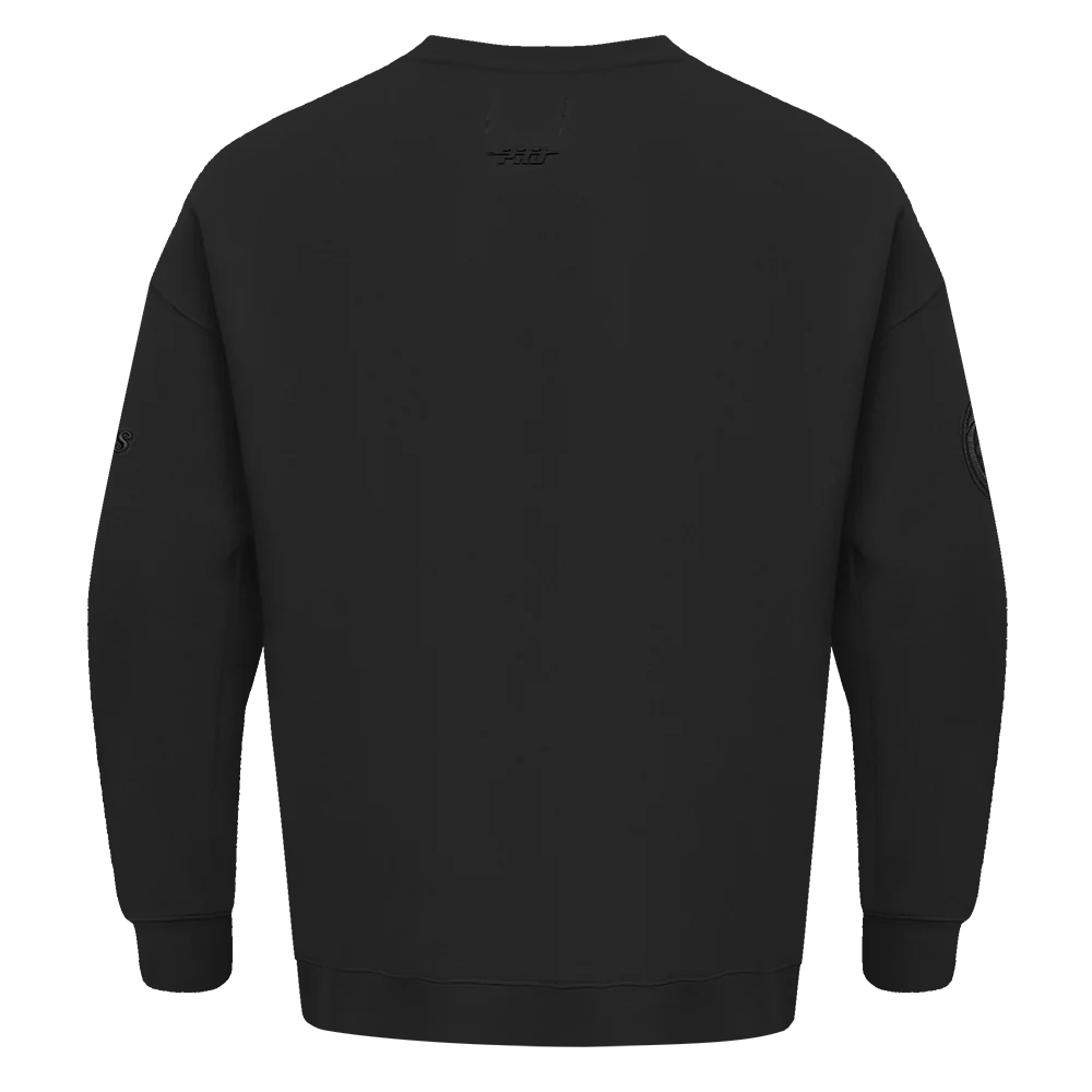 MLB NEW YORK YANKEES NEUTRAL DROP SHOULDER FLEECE CREWNECK (BLACK) - Image 4